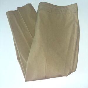 Talbots womens Petites Signature fit tan ankle poly viscose dress pants size 16P